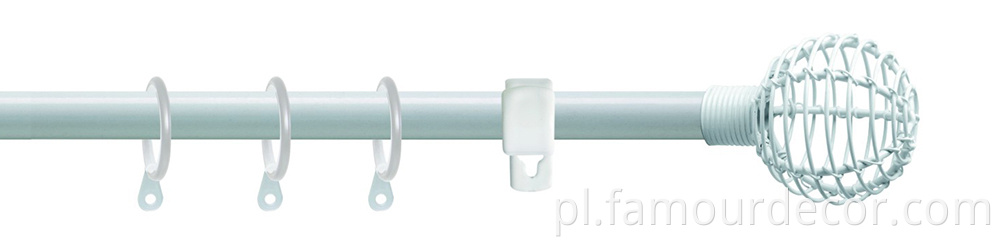 White Bracket Curtain Rod Iron Curtain Rod